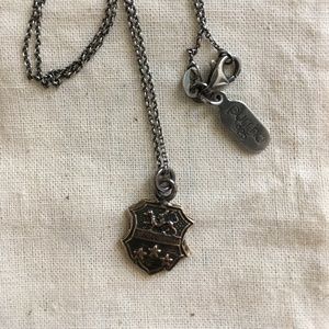 Pyrrha Gryphon necklace, sterling silver and bronze